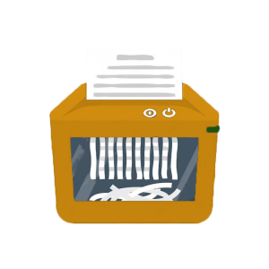 Paper shredder disposal