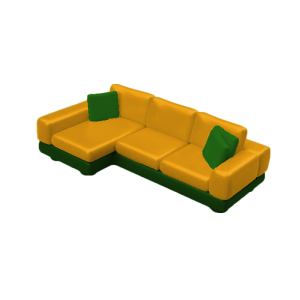 Three Seater L-Shaped Sofa non reclining