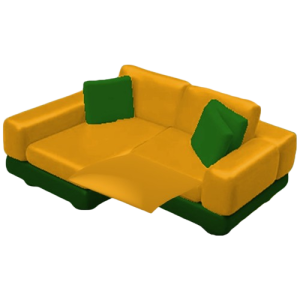 Two Seater L-Shaped Sofa 1 seat reclining
